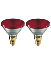 2 stuks Philips Infraroodlamp PAR38 IR 150W E27 Rood warmtelamp