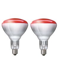 2 stuks Philips Infraroodlamp E27 150W Rood warmtelamp