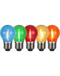 OP=OP 5 stuks gekleurde led lampen E27 blauw groen oranje rood geel