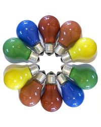 Set 10x gekleurde gloeilampen E27 40W rood geel groen blauw oranje