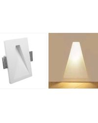 Gips inbouw wandlamp conisch 250x180x45mm incl. LED 1W 3000K