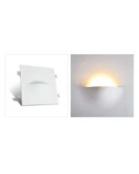 Gips inbouw wandlamp 400x400x80mm G9 max. 40W