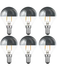 6 stuks led kopspiegellamp zilver E14 2W 2200K