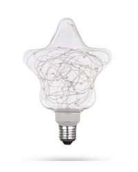 LED lamp stervormig E27 1.5W met 30 gekleurde lampjes Niet dimbaar