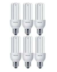 OP=OP 6 stuks Philips Genie Spaarlamp E27 18W/827 2700K