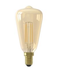 OP=OP Calex LED Rustieklamp ST48 E14 4W Goud 2100K Dimbaar