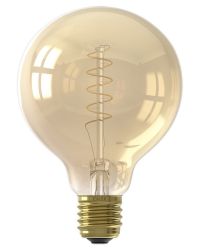 Calex LED Flexfilament Globe G95 E27 4W 2100K Goud dimbaar