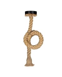 Pendel Rope E27 incl. Touw Kabel en Plafondkap Zwart 