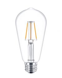 OP=OP Philips LED Rustieklamp ST64 E27 4W 2700K Helder Niet dimbaar