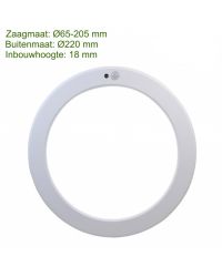 LED In of opbouw downlight 10/15/18W 3000K met bewegings- en lichtsensor