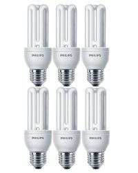 OP=OP 6 stuks Philips Genie Spaarlamp E27 14W/865 6500K