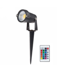 LED Tuinspot met grondpen 6W RGB met afstandsbediening