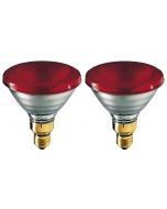 2 stuks Philips Infraroodlamp PAR38 IR 150W E27 Rood warmtelamp