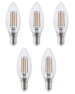 5 stuks Calex LED kaarslamp E14 4W 2700K dimbaar