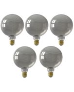 5 stuks Calex LED Globe G125 E27 4W Titanium 2100K Dimbaar